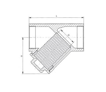 Y型内螺纹过滤器尺寸
